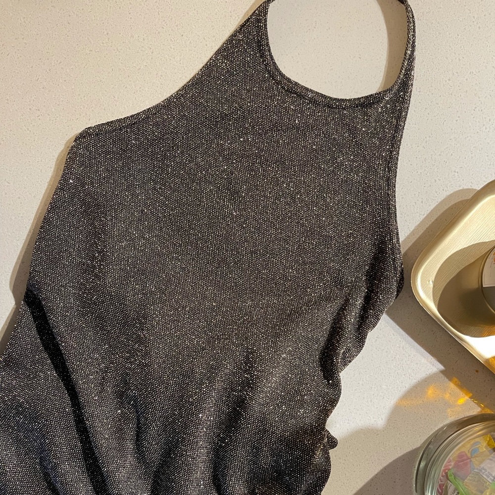 Halter Gold-Speckled Dress